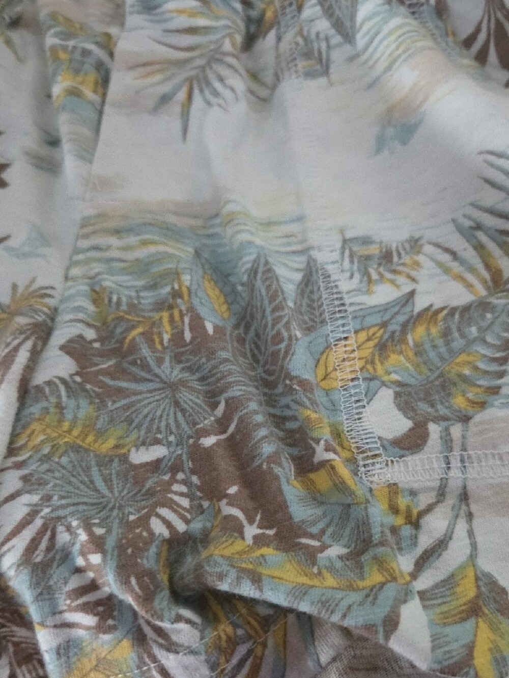 Carter's Light Blue Tropical Print Short Set with Yellow & Brown Accents - Picture 5 of 9